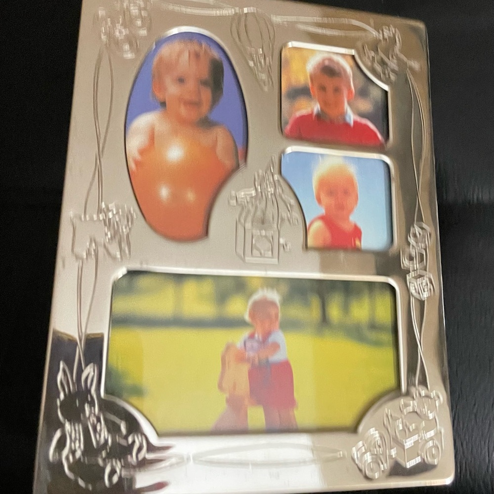 Silver Photo Frame with Child Motifs